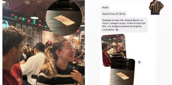 La imagen en la pizzería