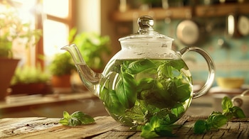 Infusión de albahaca, una bebida