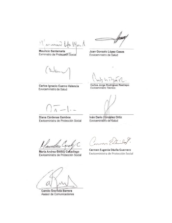 El pronunciamiento de exministros y