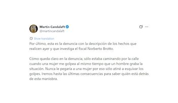 Candalaft negó haberle pegado a