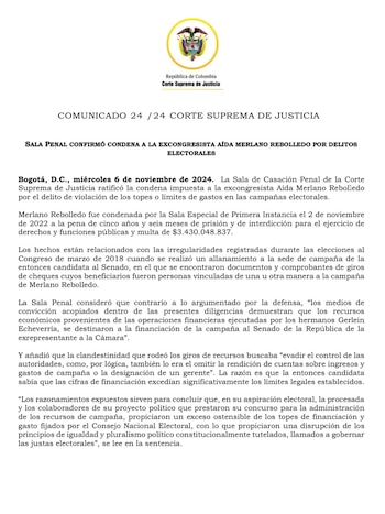 La Corte Suprema de Justicia reafirma su postura sobre la necesidad de mantener la transparencia y el cumplimiento de los límites financieros en las campañas electorales - crédito Corte Suprema de Justicia
