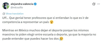 La atleta está convencida de