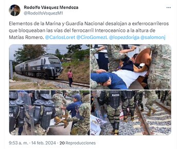 Elementos de la Marina desalojan