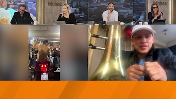 "Una señora que trabaja en un jardín me invitó a tocar para los chicos", recordó Joaquín, el trombonista viral (Infobae a las Nueve)