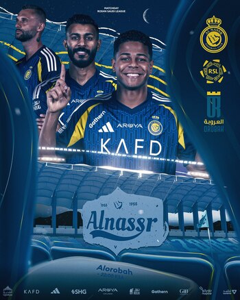 Así presentó el encuentro el conjunto de Jhon Jáder Durán - crédito @AlNassrFC_EN / X