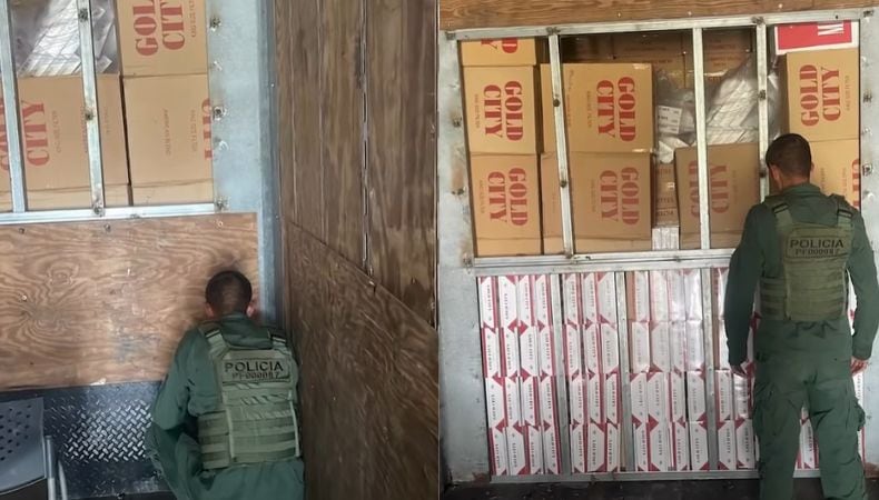 Las autoridades presentaron la incautación de cigarrillos como un golpe económico para redes que buscan evadir controles tributarios y aduaneros. (Cortesía: Presidencia de la República)