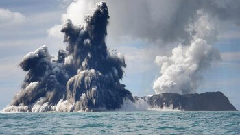 La erupción fue una de