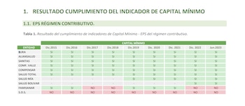 Estas son las empresas que cumplen con el indicador de Capital Mínimo, requisito necesario para la habilitación
