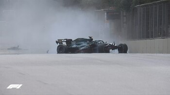 El terrible accidente de Stroll en el Gran Premio de Fórmula 1 en Azerbaiyán