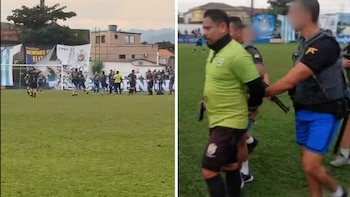 Inédita escena en el fútbol