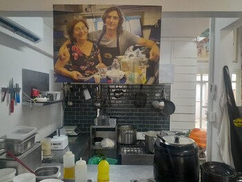 Sergio y su mamá en