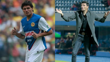 Foto de Fernando Ortíz como jugador y ahora como DT