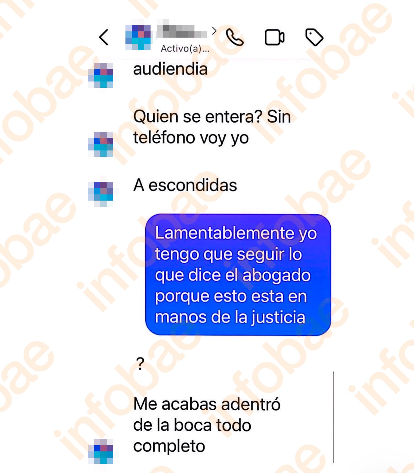 Según Levinton la mujer le mandaba mensajes luego de denunciarlo