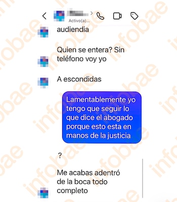 Según Levinton la mujer le mandaba mensajes luego de denunciarlo