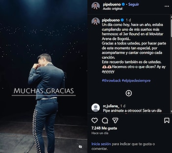 El cantante colombiano Pipe Bueno