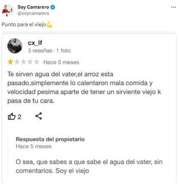 El tuit de @SoyCamarero sobre
