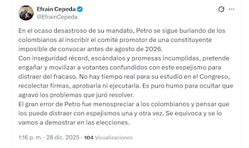 Efraín Cepeda, senador del Partido