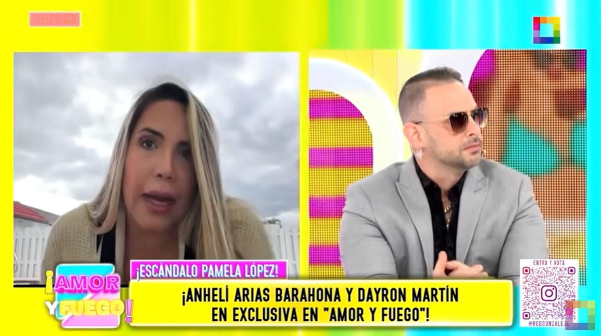 Amigos en común en Trujillo habrían revelado la situación a Anelhí Arias, según el relato de Dayron Martín durante su declaración televisiva. (Amor y Fuego)