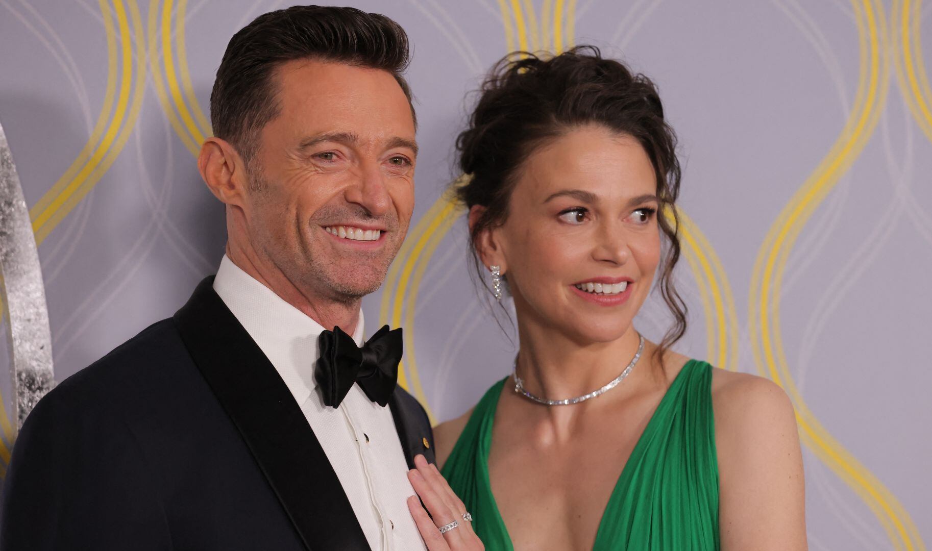 Sutton Foster y Hugh Jackman hicieron público su romance en enero de 2025, tras años de amistad y trabajo compartido en Broadway (REUTERS/Andrew Kelly)