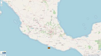 Sismo en México este 21 de julio de 2023. Foto: SSN