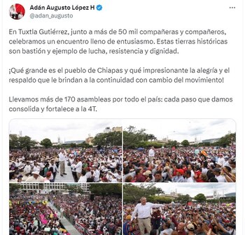 La 'corcholata' de Morena realizó