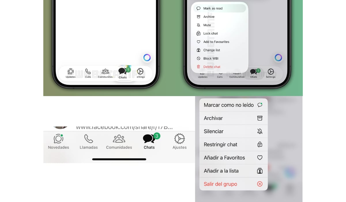 En la imagen superior se puede notar cómo se planean, que cambien los gestos respecto a la imagen inferior. (WaBetaInfo / WhatsApp)
