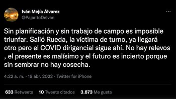 Iván Mejía sobre problemas dirigenciales