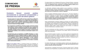 La Contraloría dispuso visitas de Policía Judicial al Ministerio de Hacienda, Fiduprevisora y la Ungrd para verificar la legalidad y trazabilidad de las operaciones realizadas durante el periodo bajo examen - crédito
@CGR_Colombia/X