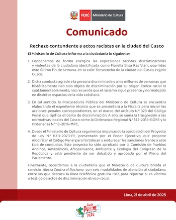 Foto: Ministerio de Cultura /