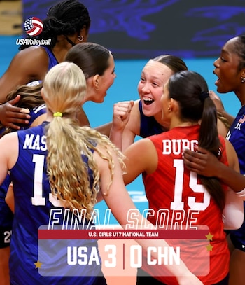 Estados Unidos derrotó a China y sacó pasaje a la final del Mundial sub 17 de vóley 2026.