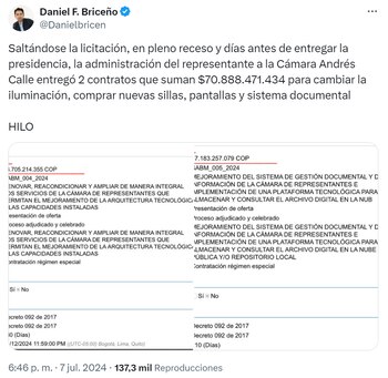 Segundo contrato, también bajo "contrato