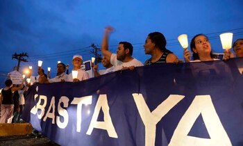 Un marcha contra el regimen