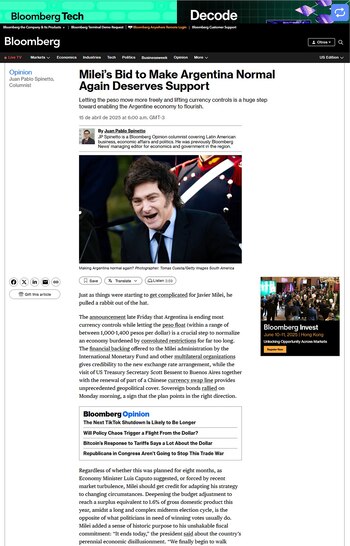 La publicación original en el