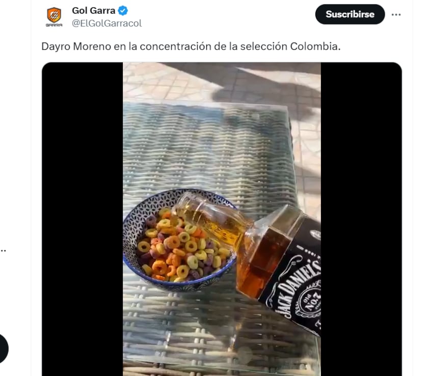 Dayro Moreno fue tendencia en la previa del partido - crédito Redes Sociales