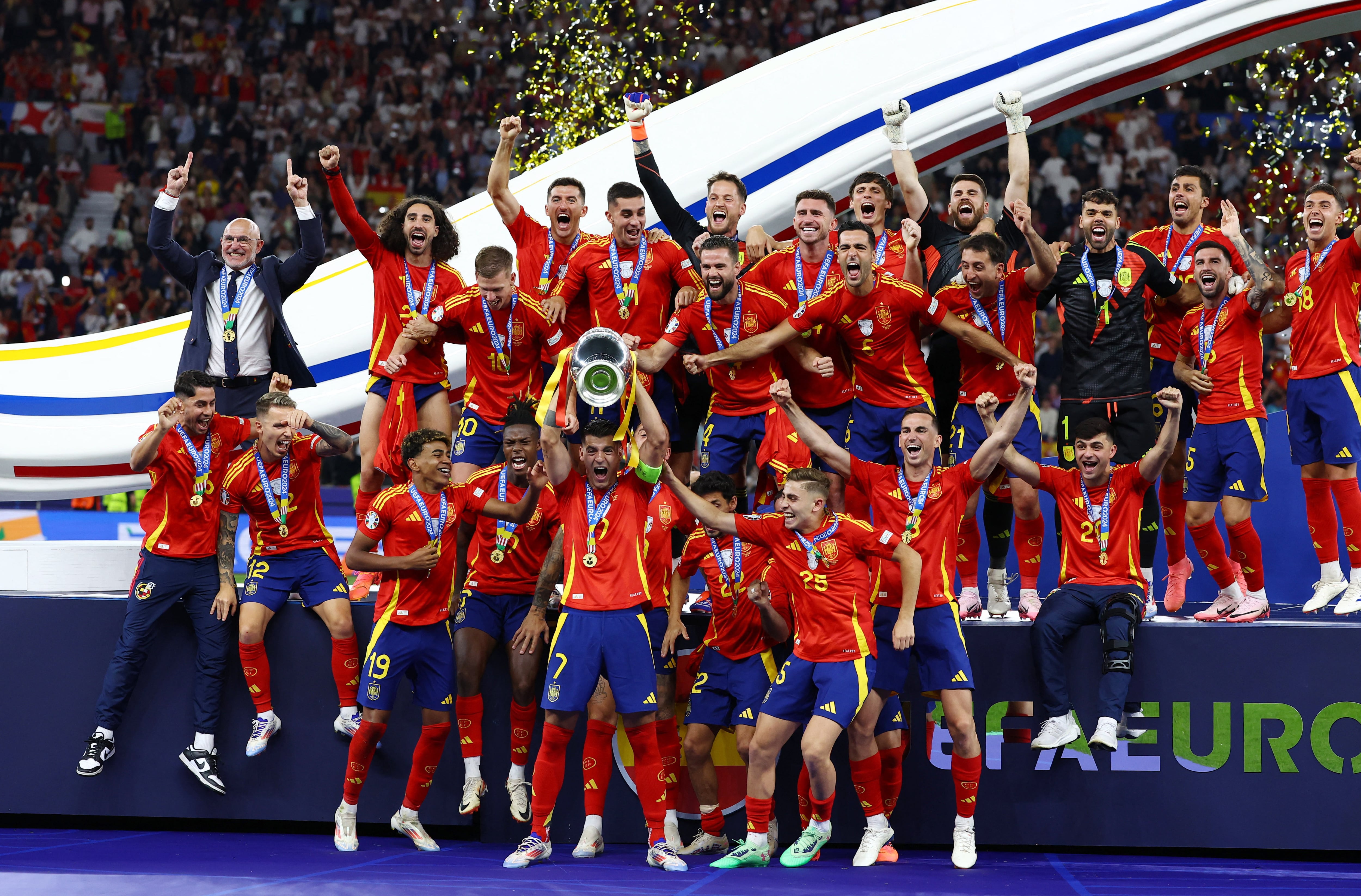 España festeja la obtención de la Eurocopa 2024 (REUTERS/Lee Smith)