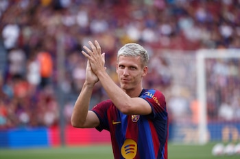 Dani Olmo sumó minutos en los primeros tres encuentros oficiales del Barcelona en la temporada (Créditos: EFE)