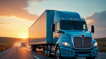 Un camión eléctrico de 40 toneladas atraviesa de noche una autopista donde los diésel tienen prohibido el paso