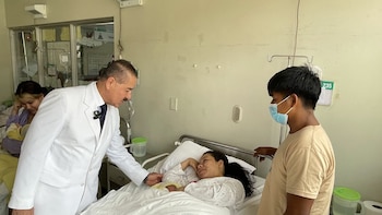 Durante su visita a la