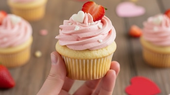 Cupcakes de vainilla con betún