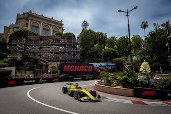 En el Principado de Mónaco con el Dallara de la Fórmula 2 (Crédito: IG @rafaccamara88)