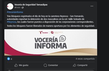 (Foto: Vocería de Seguridad Tamaulipas)