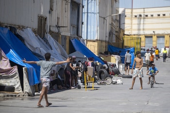 Varios niños, a 22 de agosto de 2026, en Ceuta (España).