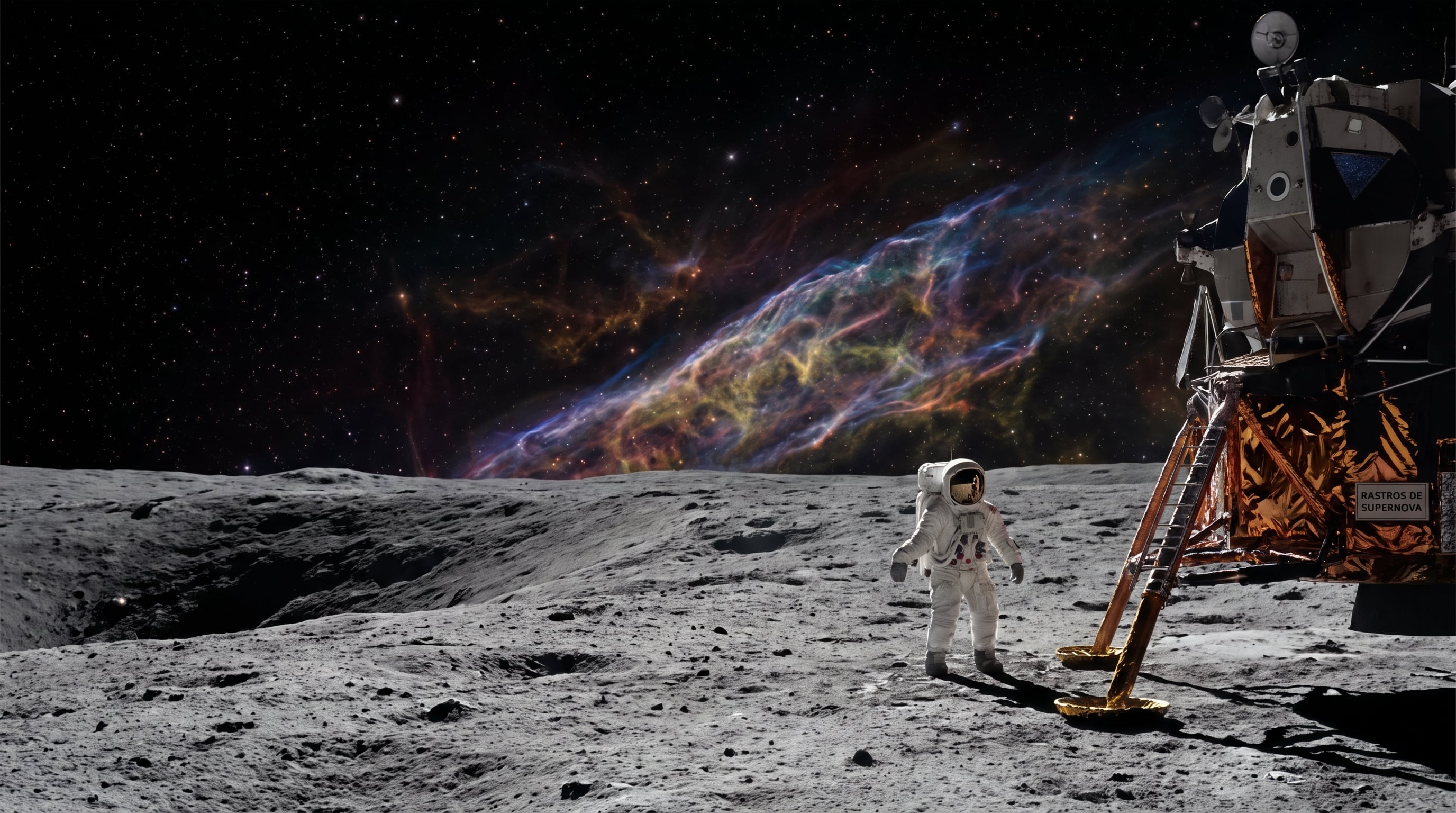 El regolito lunar conserva restos radiactivos de supernovas, un archivo cósmico que puede aportar datos de hasta 100 millones de año (Imagen Ilustrativa Infobae)