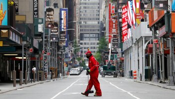 Las calles vacías en Nueva