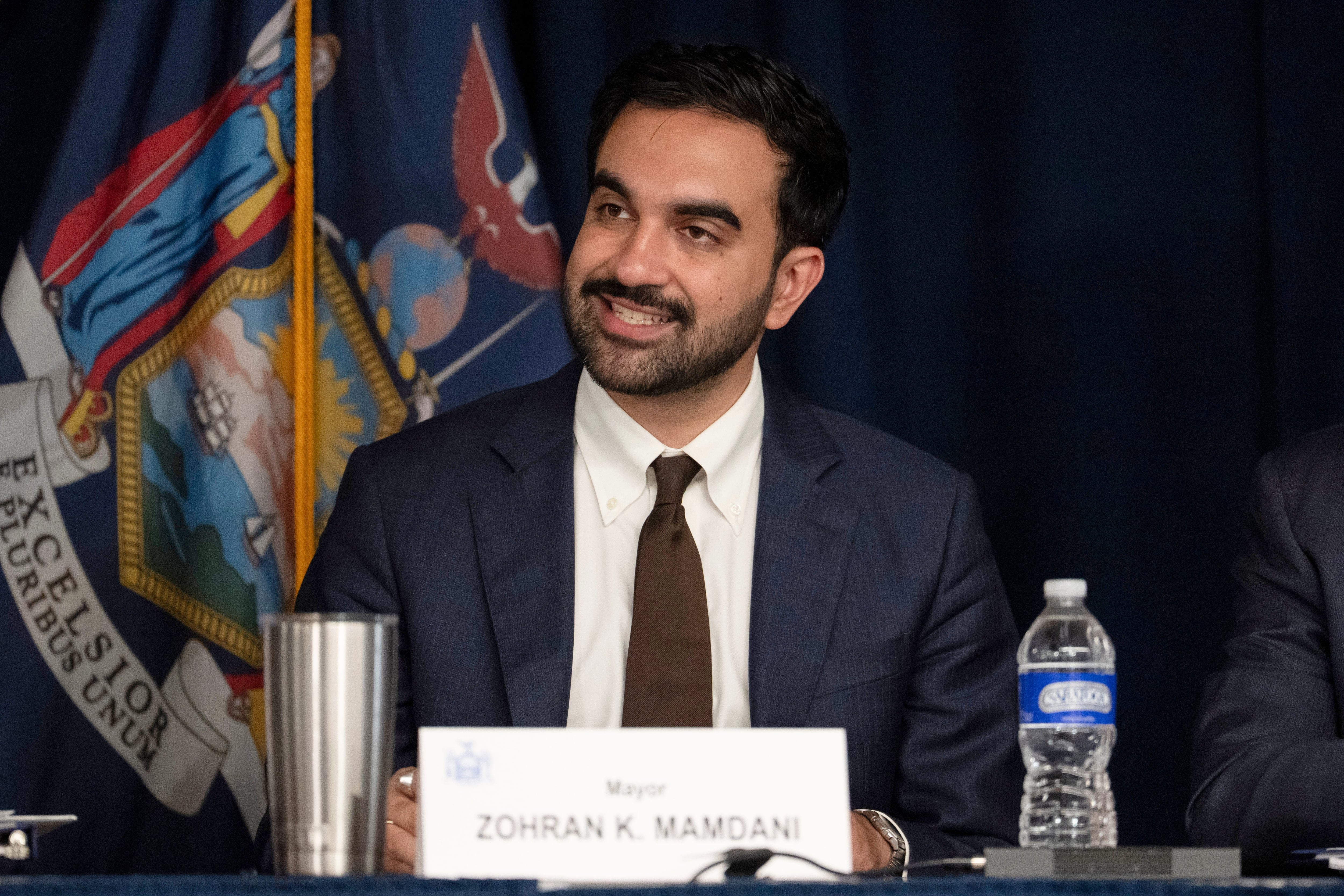 El alcalde de Nueva York Zohran Mamdani en un evento (AP foto/Yuki Iwamura)