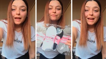 La chica mostró en su