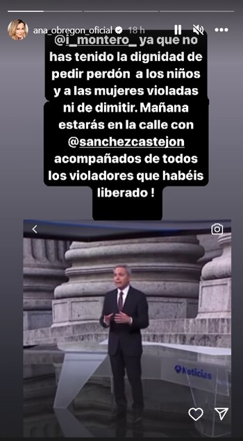 Mensaje compartido por Ana Obregón