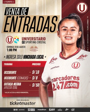 Precios de entradas del Universitario