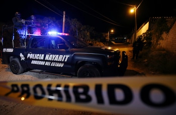 Policías estatales y federales resguardan calles de Nayarit (México). Imagen de archivo. EFE/Ulises Ruiz Basurto