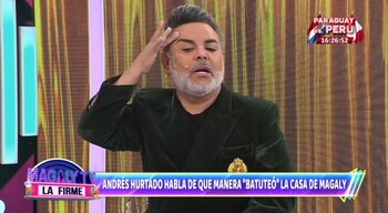 Andrés Hurtado llega al set de Magaly Medina. (Captura: Magaly TV La Firme)